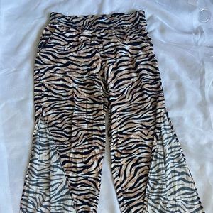 Beach Cover Up Animal Print Pant